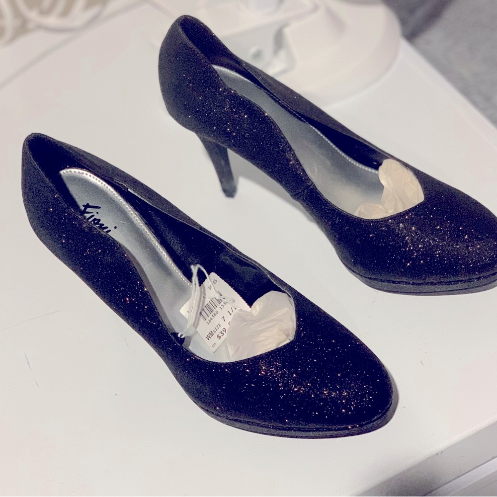 Fioni black sparkle pumps , brand new with tags . Size 7 1/2